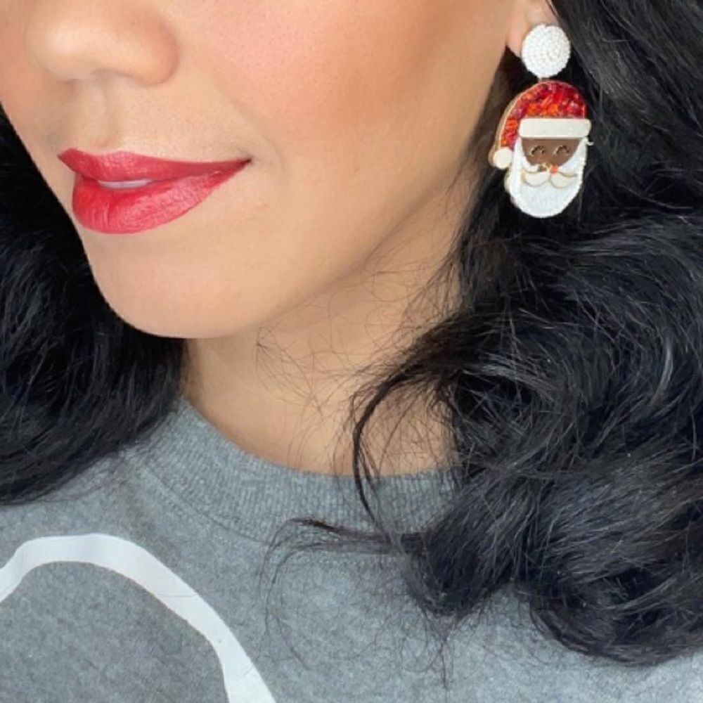 SANTA DROP EARRINGS - Picture 5 of 8